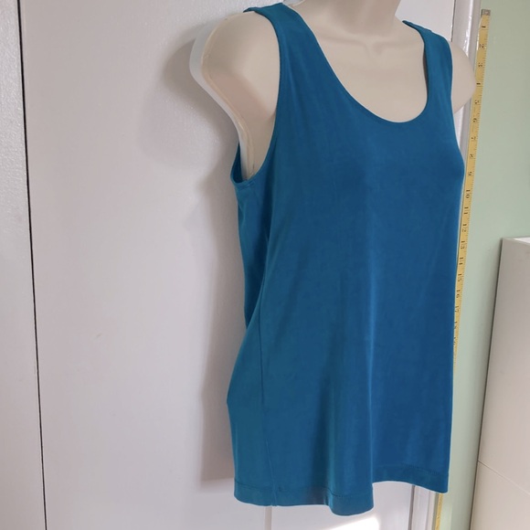 CHICOS Travelers Teal Turqouis Royal Blue Layering Tank Size 1 Medium - Picture 4 of 9